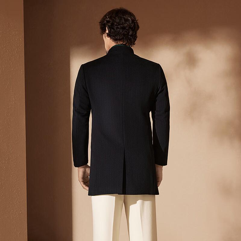 

Мужское полупальто Qipai средней длины из смесовой шерсти со стойкой M