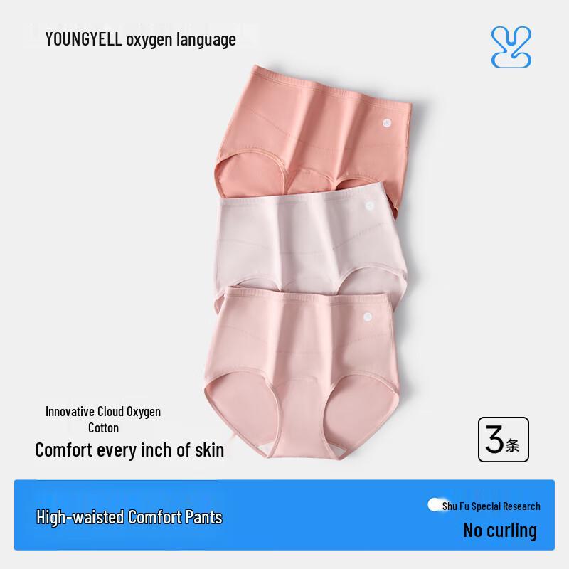 YOUNGYELL Women s High-Waist Cotton Underwear 3-Pack XL