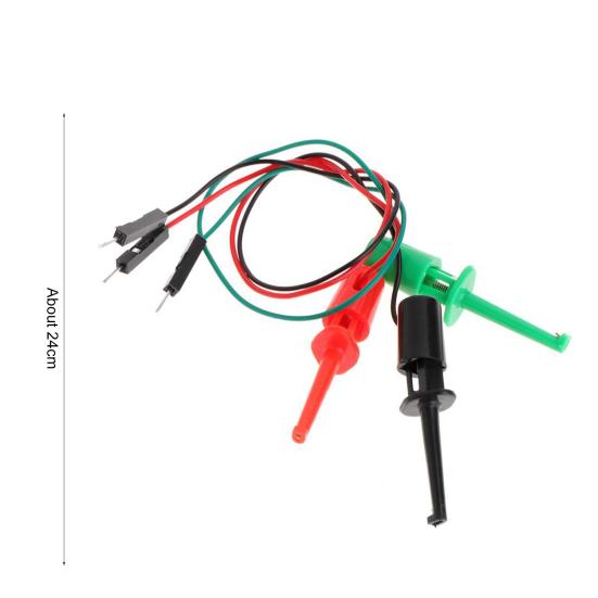 Testare de tranzistori 3 buc. Cârlige Clipuri de testare tip cârlig Instrumente de testare cu cap masculin Lucru de testare electrică