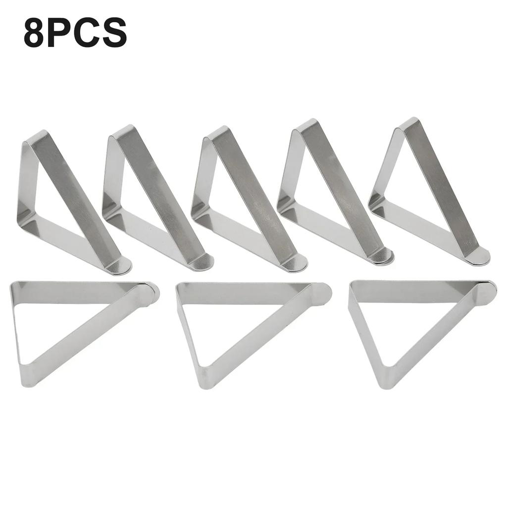 Druable Table Cloths Clip Stainless Steel Silver Clamps Convenient Garden Holder Household Light Weight Party Picnic