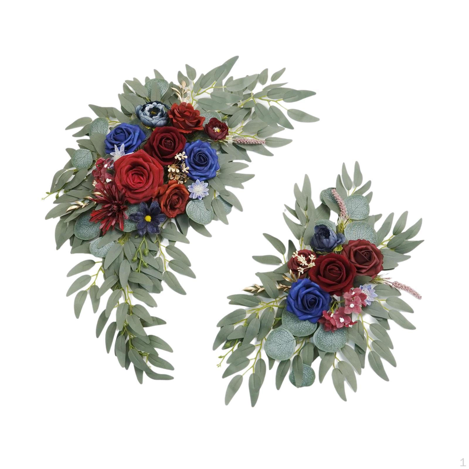 

Искусственный Цветок Гирлянда Набор Стул Цветочная Гирлянда Фон Домашний Декор Свадьба для