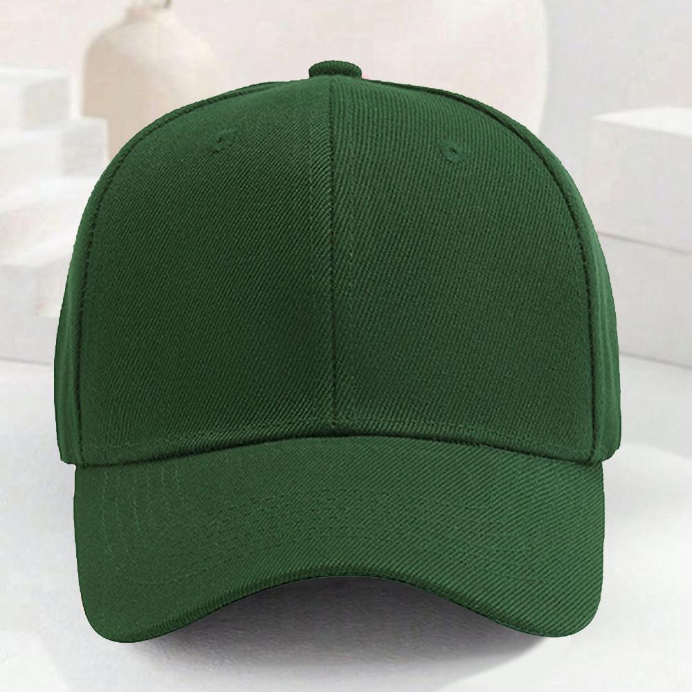

Однотонная бейсболка для женщин и мужчин, хлопковая унисекс-кепка для повседневного использования на открытом воздухе, солнцезащитная, ветрозащитная и теплая, не под заказ зелёный