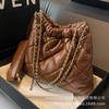 Bag Ladies 2025 New Autumn and Winter Crossbody Large Capacity Bucket Bag Premium Versatile Rhombus Chain Shoulder Bag