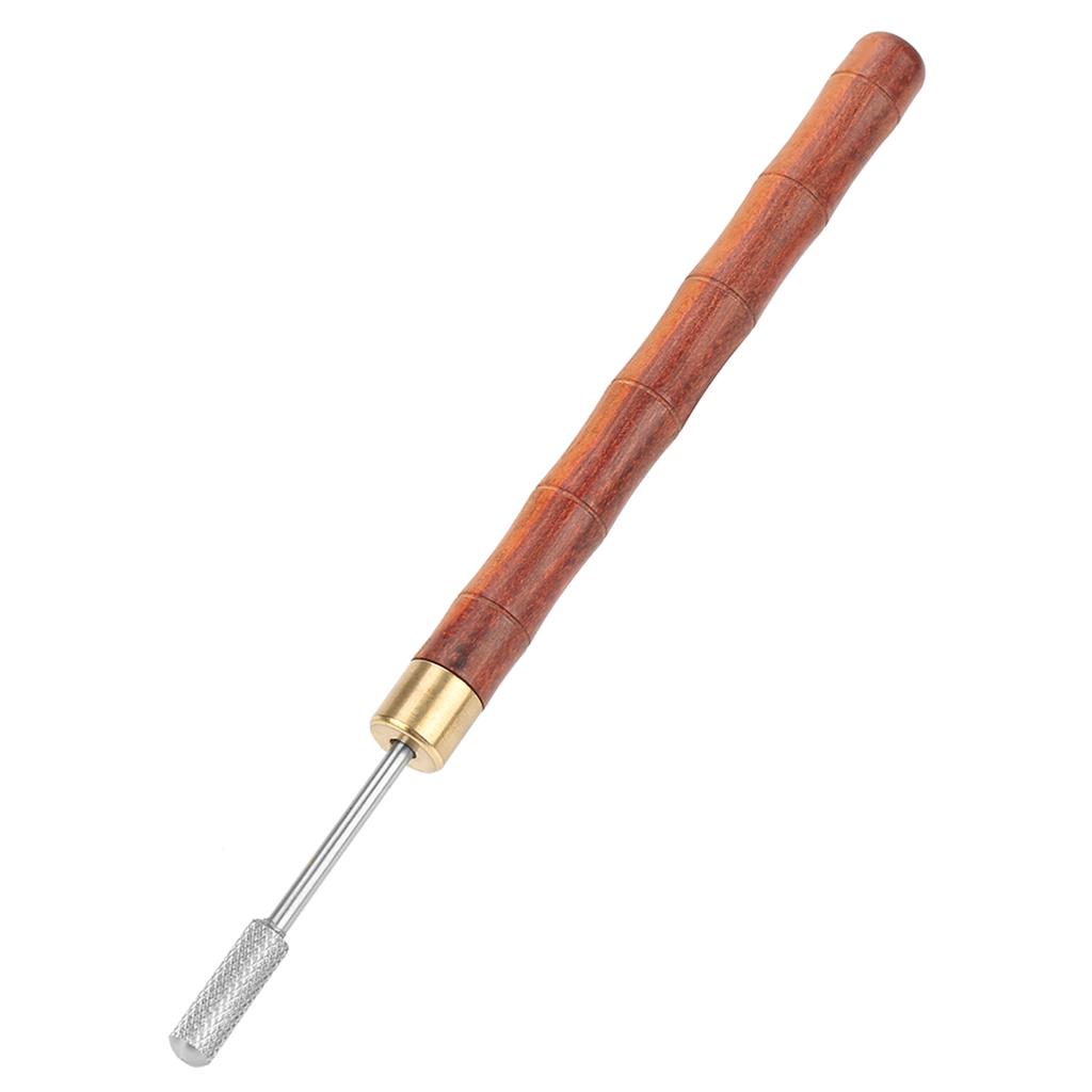 Sandalwood Handle Stainless Steel Top Edge Dye Roller Oil Pen Belt Finisher Leather DIY Craft