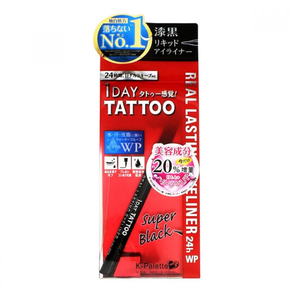 

K-Palette 1Day Tattoo Настоящая стойкая подводка для глаз 24 часа Идеальная долговечная водостойкая жидкая подводка для глаз Черная 0,6 мл