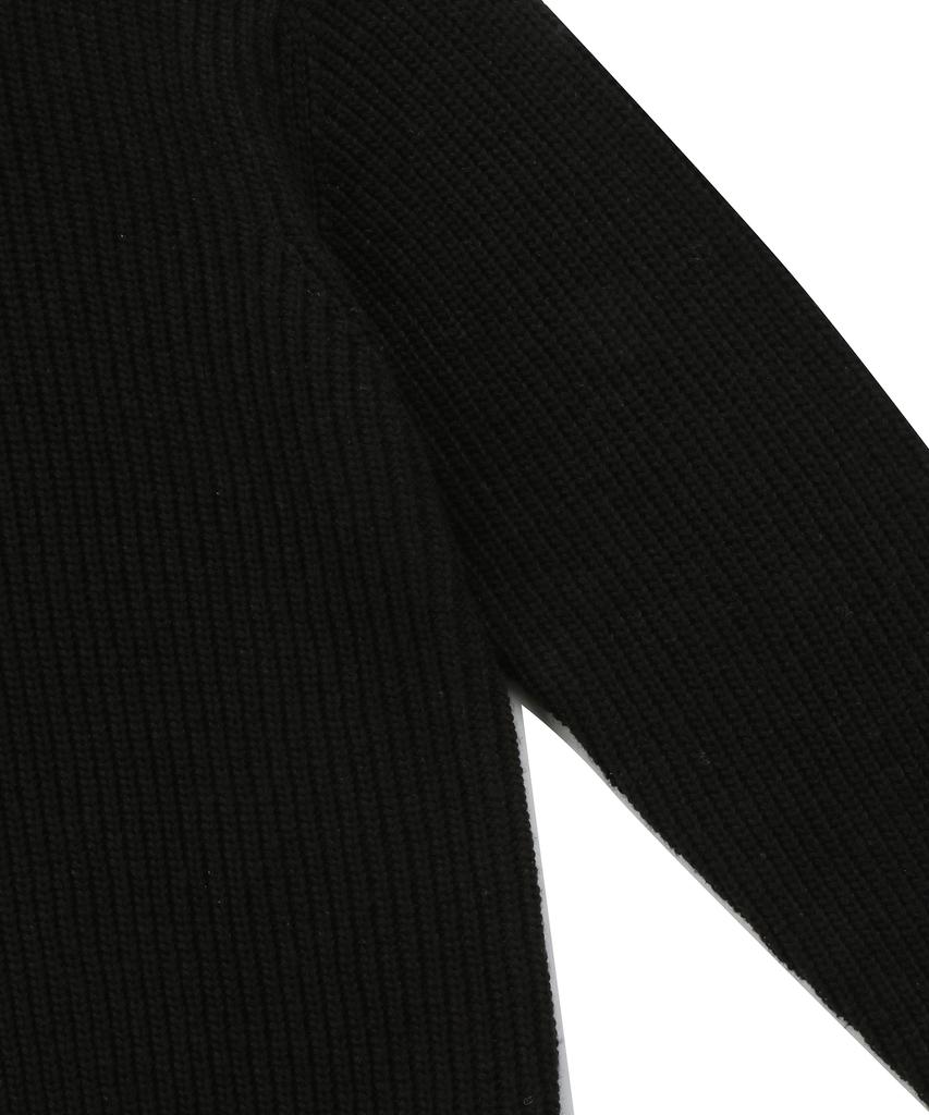 COLUMBIA UNIVERSITY 1754 Crown Overfit Half Zip-Up Sweater Black