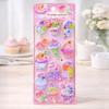 Being Oshiripunipuni Seal Cute Puffy 3D Marshmallow Squishy Sticker Water Seal 4 Sheets Cupcake Pattern