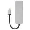 USB C Splitter Silber Sofortige Erweiterung 5 Gbit/s Geschwindigkeit 4K Videoausgabe Speicherkartenunterstützung Metallmaterial 5 in 1 Hub
