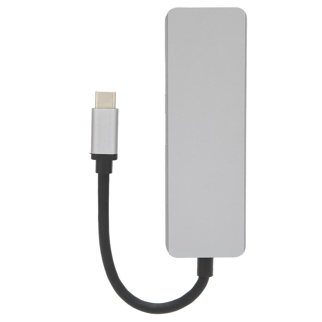 USB C Splitter Silber Sofortige Erweiterung 5 Gbit/s Geschwindigkeit 4K Videoausgabe Speicherkartenunterstützung Metallmaterial 5 in 1 Hub