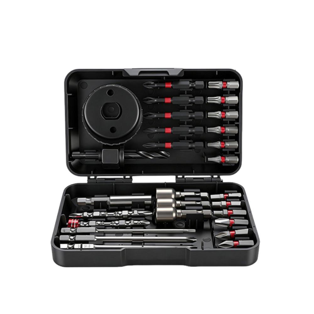27/35/39Pcs Bits Drill Bits Set Hexagon Bits Hole Bit Screwdriver Bits Set Storage Case Heavy Duty Twist Sleeve
