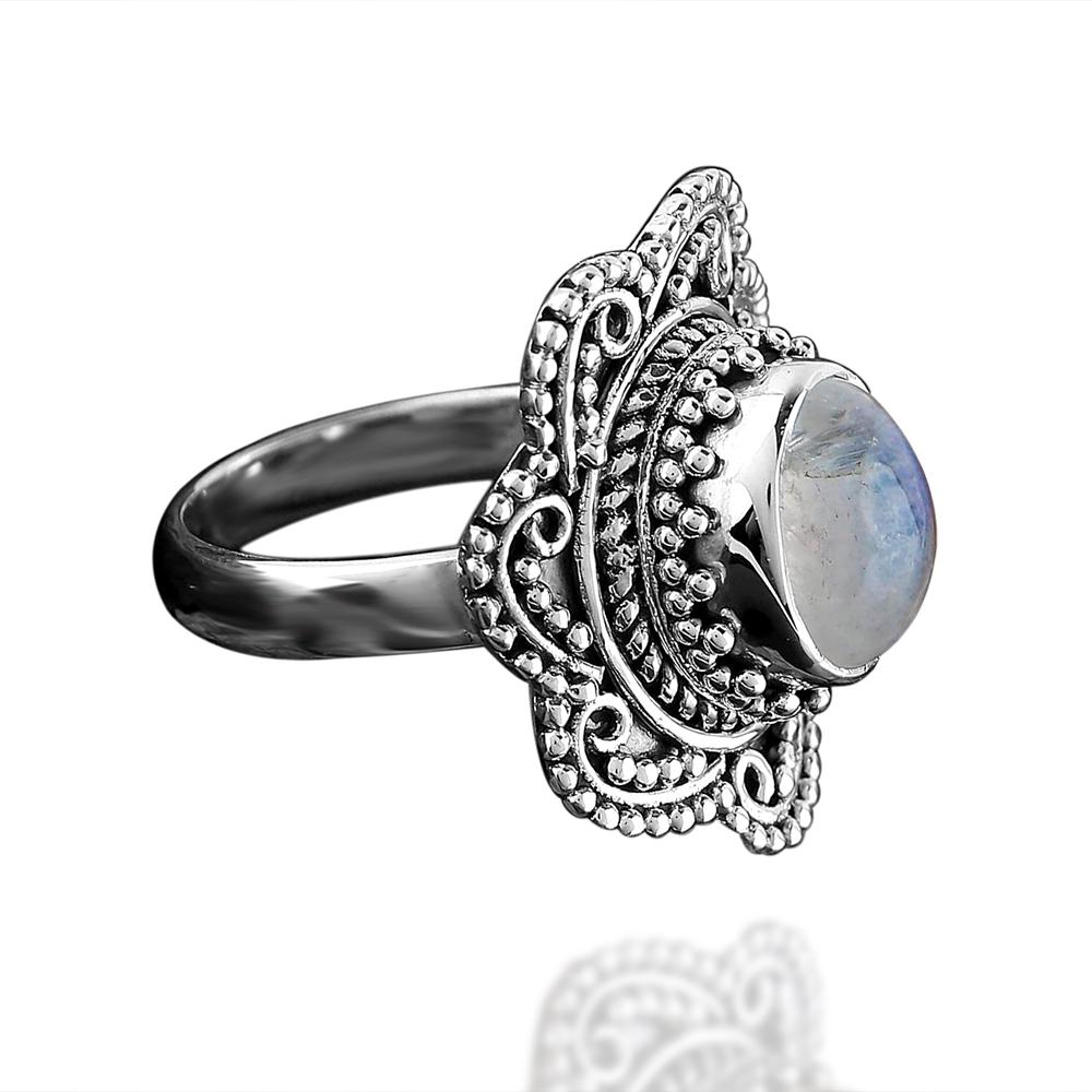 Moonstone Gemstone Handmade Designer Ring, Statement Ring, Gift For Her, Designer Ring, Bohemian Ring, 925 Sterling Silver