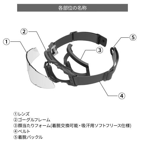 SWANS Tactical Goggles SG-2280 Black Clear Lens