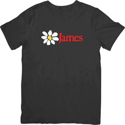 James Music Unisex T-shirt vyrams ir moterims, kokybiška medvilninė, juoda