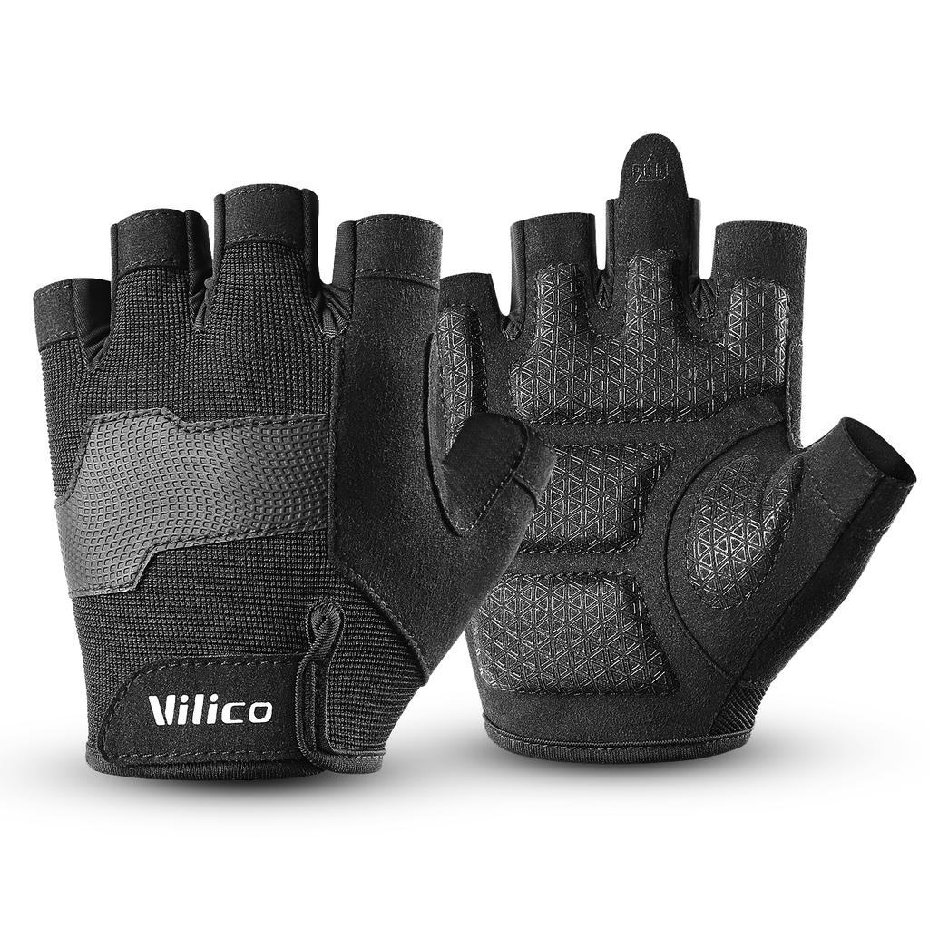 1 Paar Halbfinger-Radhandschuhe, Arbeitshandschuhe mit hoher Fingerfertigkeit für Männer und Frauen, Ausgezeichneter Grip für Mehrzweckanwendung