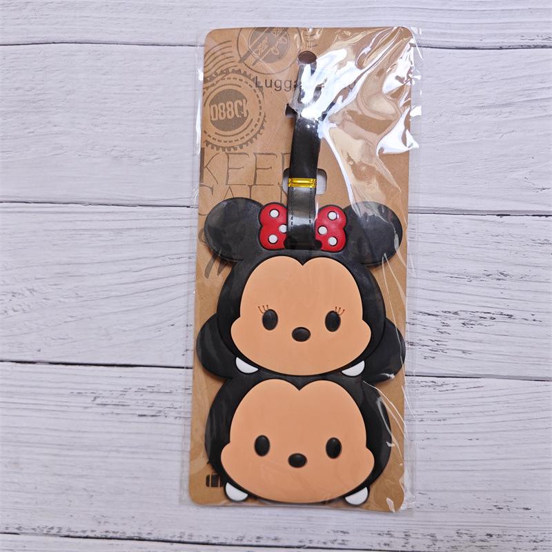 Cute Cartoon Bowknot Silicone Luggage Tag - White Palm Design