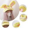 Balletcore Lace Sun Hat Cartoon Rabbits Lace Hat for Yoga Workout Sports Hat Breathable Empty Top for Outdoor Sports  Beige