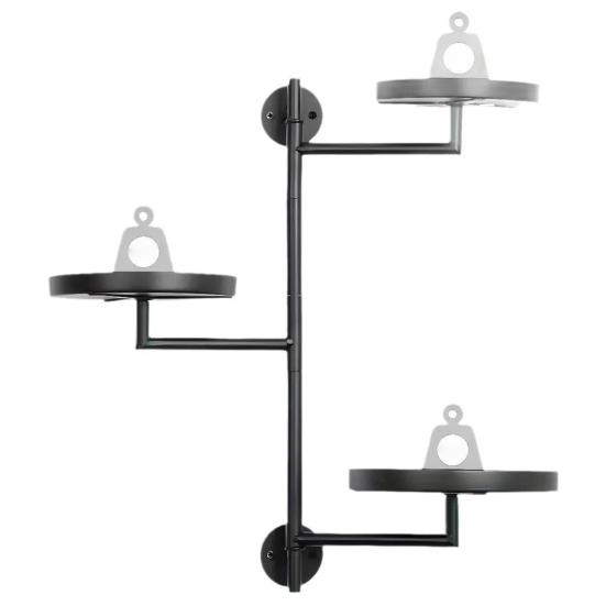 Rotating Wall Plant Stand Window Plant Display Stand Potted Plant Holder 3 Tiered Floating Plant Shelf for Home Houseplants