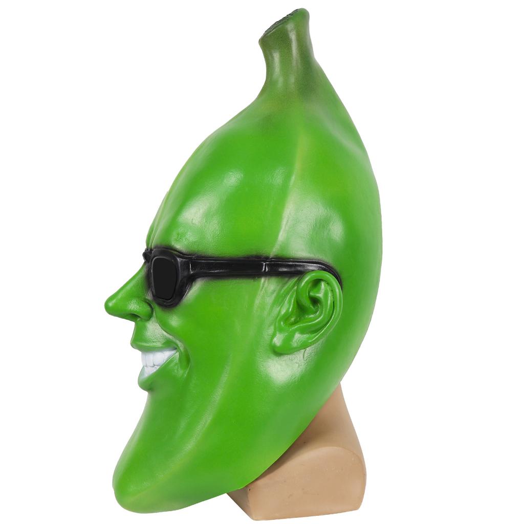 Halloween Funny Green Banana Man Mask Masquerade Latex Headgear Factory Price