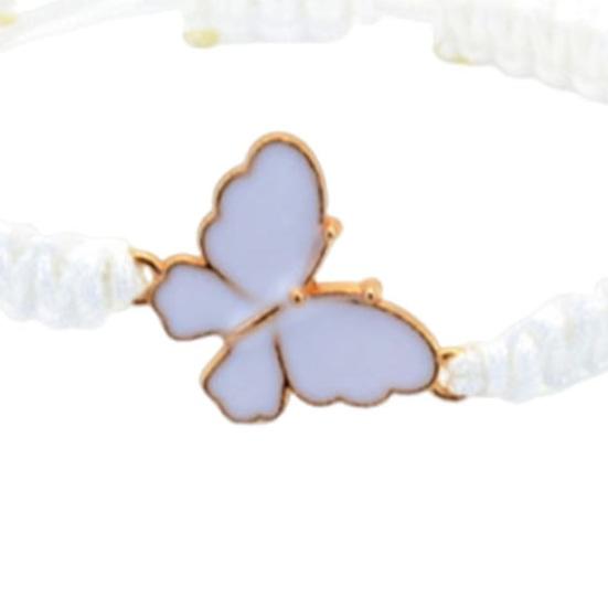 Butterfly Braided Bracelet Handcrafted String Rope Bracelet Adjustable Cheerleader Wristlet Party Favor