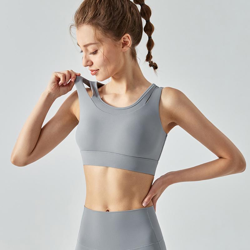 

Women s High-Intensity Shockproof Yoga Sports Bra with Hollow-Out Design Large