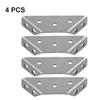 Set of 4 Stainless Steel Right Angle Corner Brackets for Furniture Assembly and Wood Connection 2mm Thickness Brackets