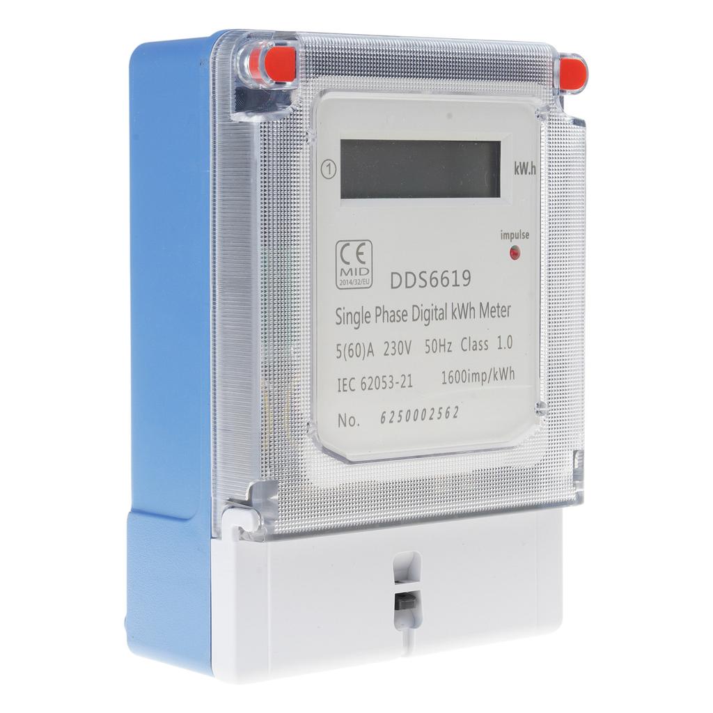 Wall Digital kWh Meter Single Phase Energy Meter For Accurate Home Energy Measurement Real Time Consumption Display