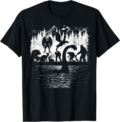 NEW LIMITED Bigfoot Loch Ness Mothman Chupacabra Aliens Cryptid T-Shirts Unisex T-Shirt