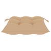 Garden Chairs with Beige Cushions 3 pcs Solid Teak Wood