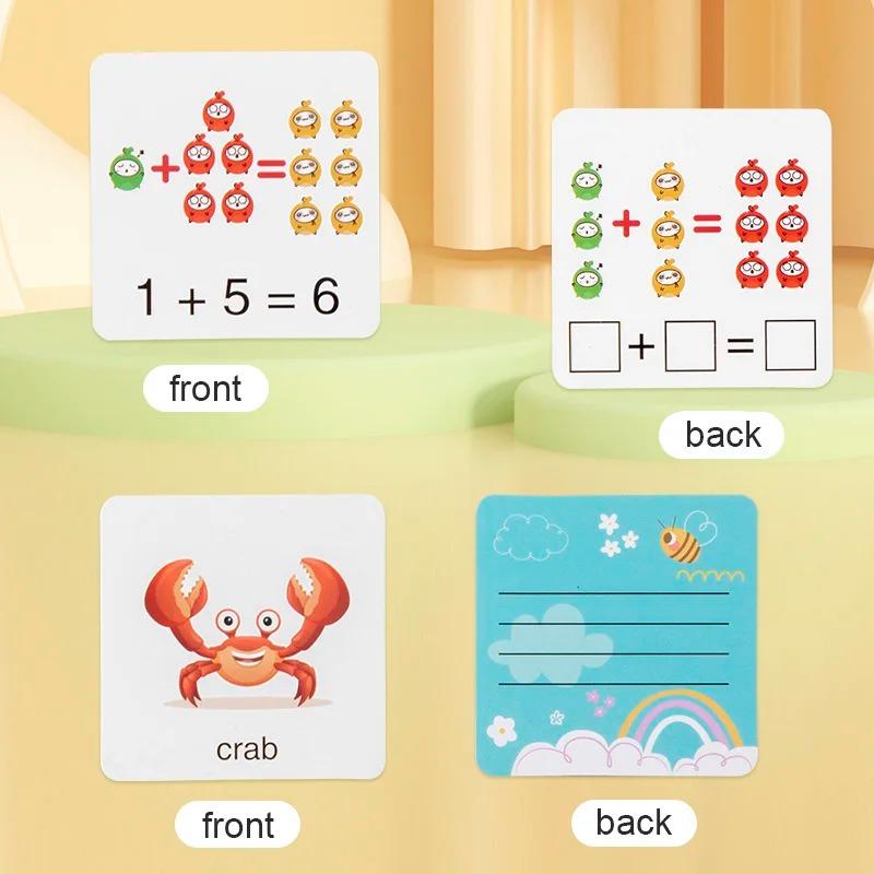 Wooden Spell Word Montessori Toy Letter Cognitive Challenge Memory Arithmetic Number Learning Educational Toy for Children