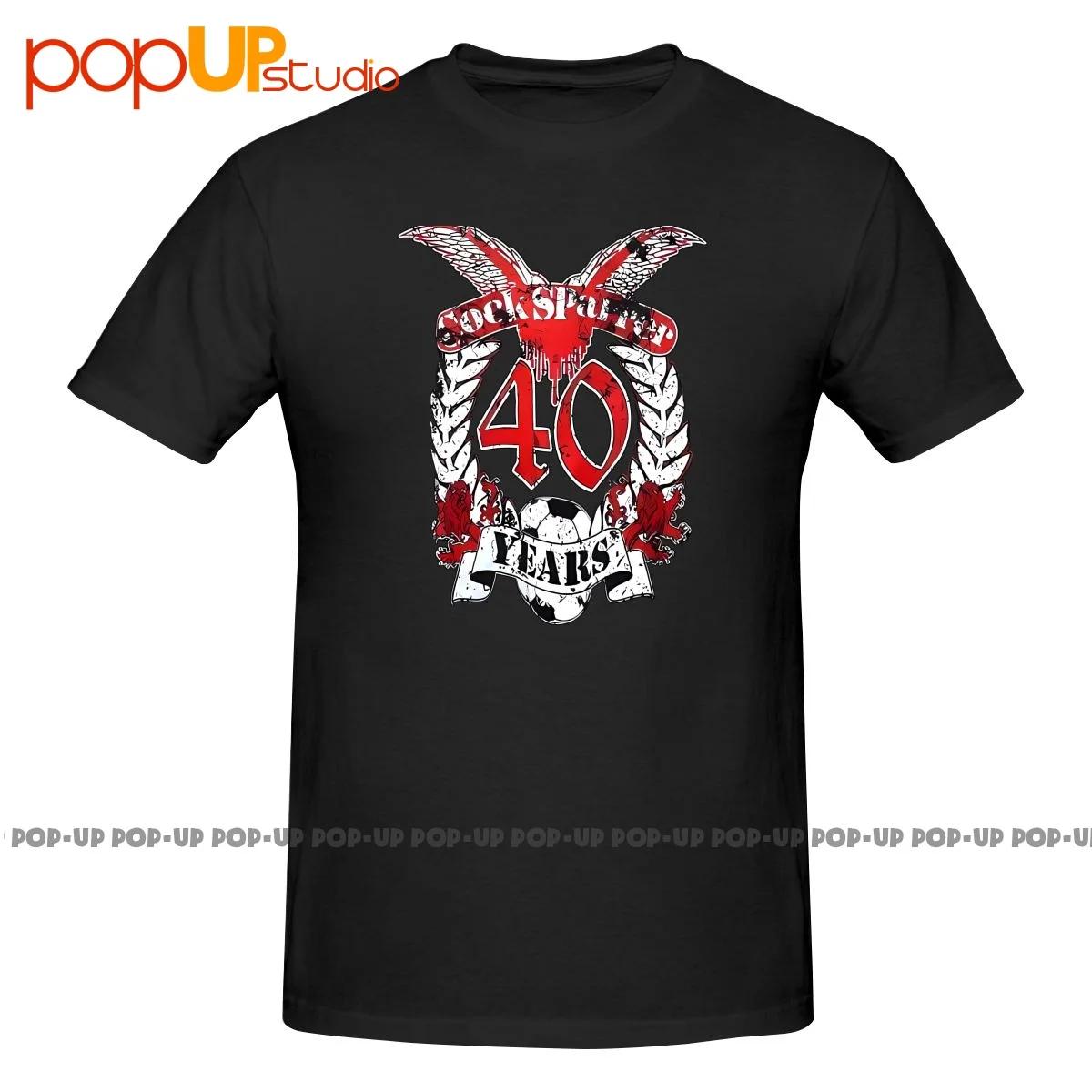 Cock Sparrer 40 Years Anniversary Graphic T-Shirt with Skulls and Laurel Leaves S разноцветный