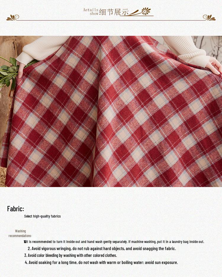 Dámský pletený svetr s vysokým límcem a vlněná áčková sukně Sweet Salt Style Podzim/Zima 2024