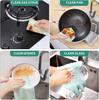 Super Absorbent Microfiber Towel Kitchen Cleaning Cloth Non-stick Oil Dishcloths Double Layer Washing Cloths Rags Scouring Pads