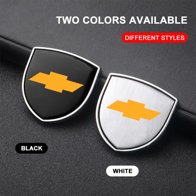 1Pcs 3D Metal Auto Door Shield Emblem Car Body Badge Sticker Styling For Chevrolet Cruze Equinox Captiva Trax Malibu Tahoe Impala Sonic