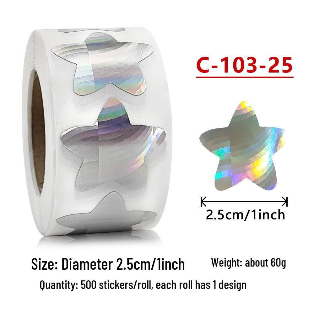 

Colorful Star Thank You Stickers - Adhesive Sealing Labels for Gifts & Decorations 25mm