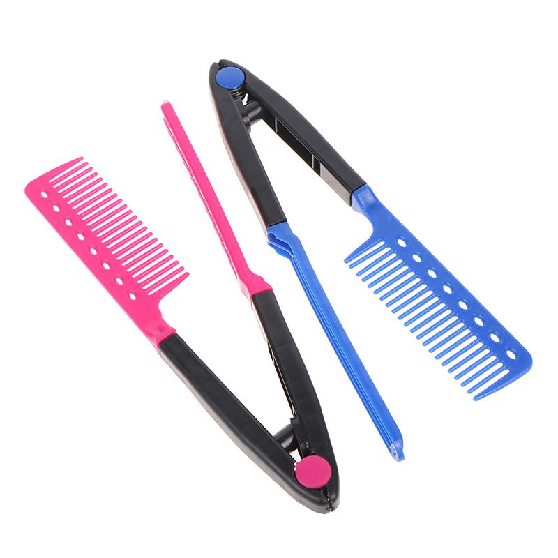 1X Straight Hair Comb Brush Tool For Dry Iron Hair Curl To Straight Hair Shaper