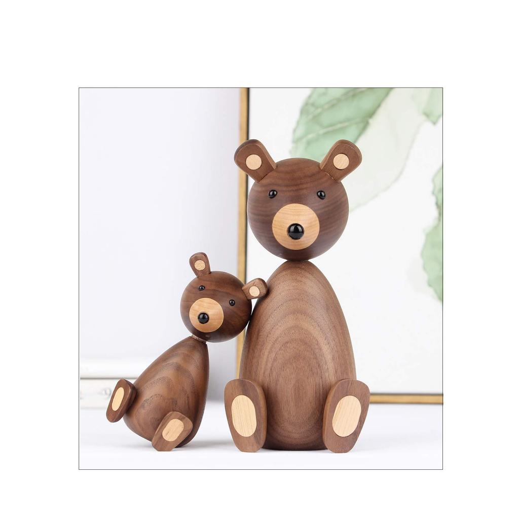 Keynis Wooden Toys, Interior Decor, Animal Figurines, Reproductions, Scandinavian Style, Articulated, Teak and Beech Materials, Monkey, Lion, Cat,