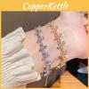Butterfly Charm Bracelet With Zirconia And Gold Plating For Women Gift