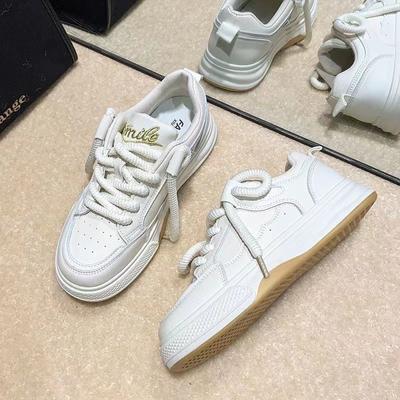 Height-increasing Board Shoes for Women's Summer and Autumn New Versatile Ins Trendy and Light Casual Little White Shoes for Women