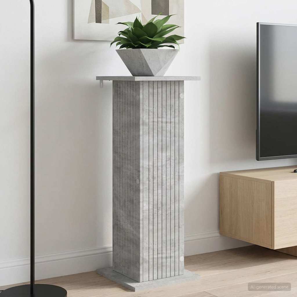 Plant Stand Concrete Grey 30.5 x 30 x 80.5 cm Engineered Wood