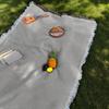 CAPASTEC Leisure Sheet Picnic Sheet 90x150cm Gray Outdoor with Fringe