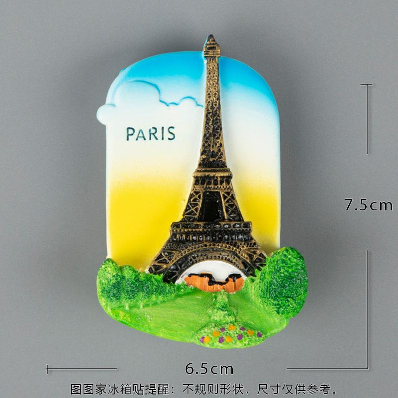 

Лувр во Франции Магниты на холодильник из смолы Prous 3D с магнитными наклейками в качестве сувенира для Эйфелевой башни в Па