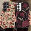 Soft Cover Capa Phone Case for Samsung Galaxy S25 S20 FE S23 A26 S25Ultra A16 S23Ultra A56 S24 Ultra A36 Retro Little Flower