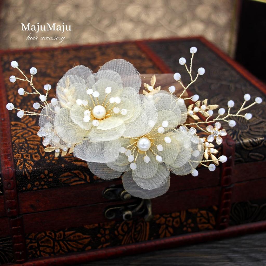 Hair Accessories Piano Recital Head Dress Girls Children Handmade Arrangement Hair Ornament [MajuMaju] (A) (PMA08)