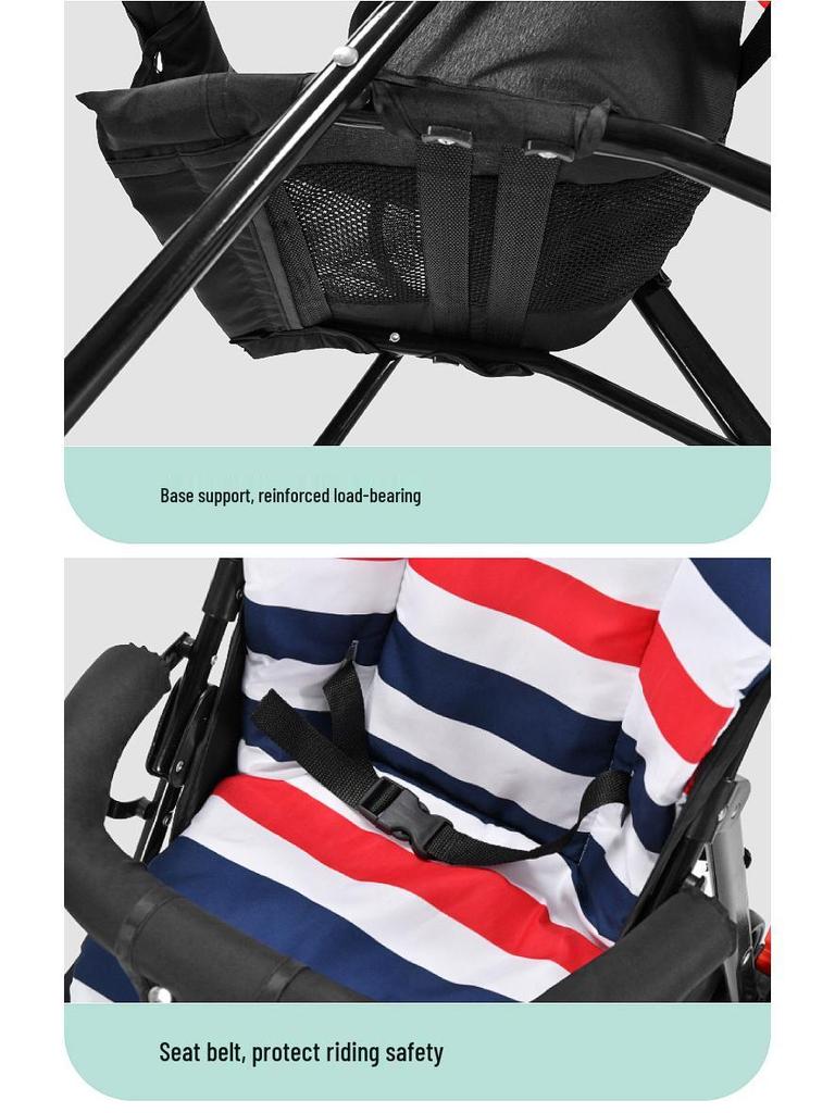 Ultralekki, Kompaktowy, Składany Wózek Dziecięcy z Amortyzacją - Idealny na Letnią Wyprawę