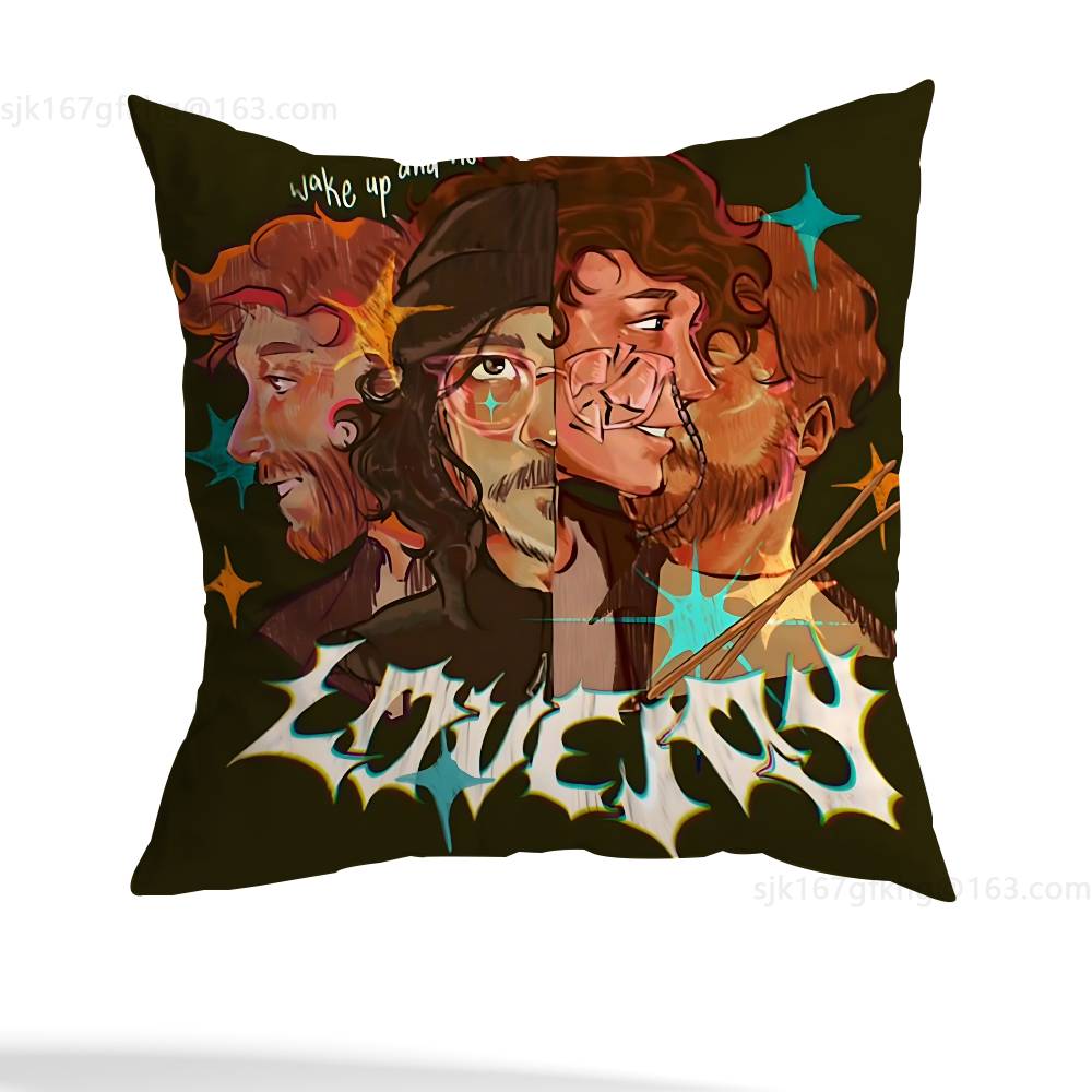 L-Lovejoy Wilbur Pillow Case Square Double-Sided Printing Short Plush Sofa Cushion Cover Bedroom Bedside Pillow