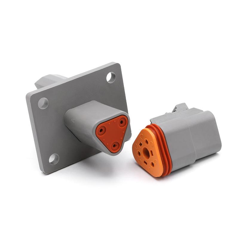DT04-4P-L012 Deutsch flange type waterproof automotive connector 2P/3P/4P/6P/8P/12P  sheath  butt harness socket terminal