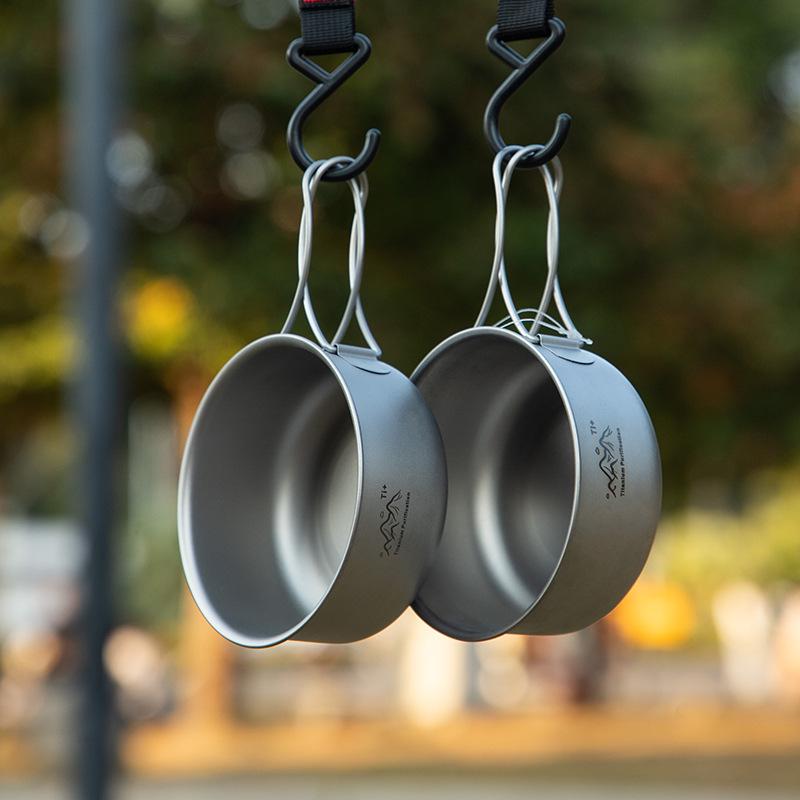Japanese-Style Titanium Camping Pot: Portable, Foldable, Multi-Functional Outdoor Cookware for Soup and More