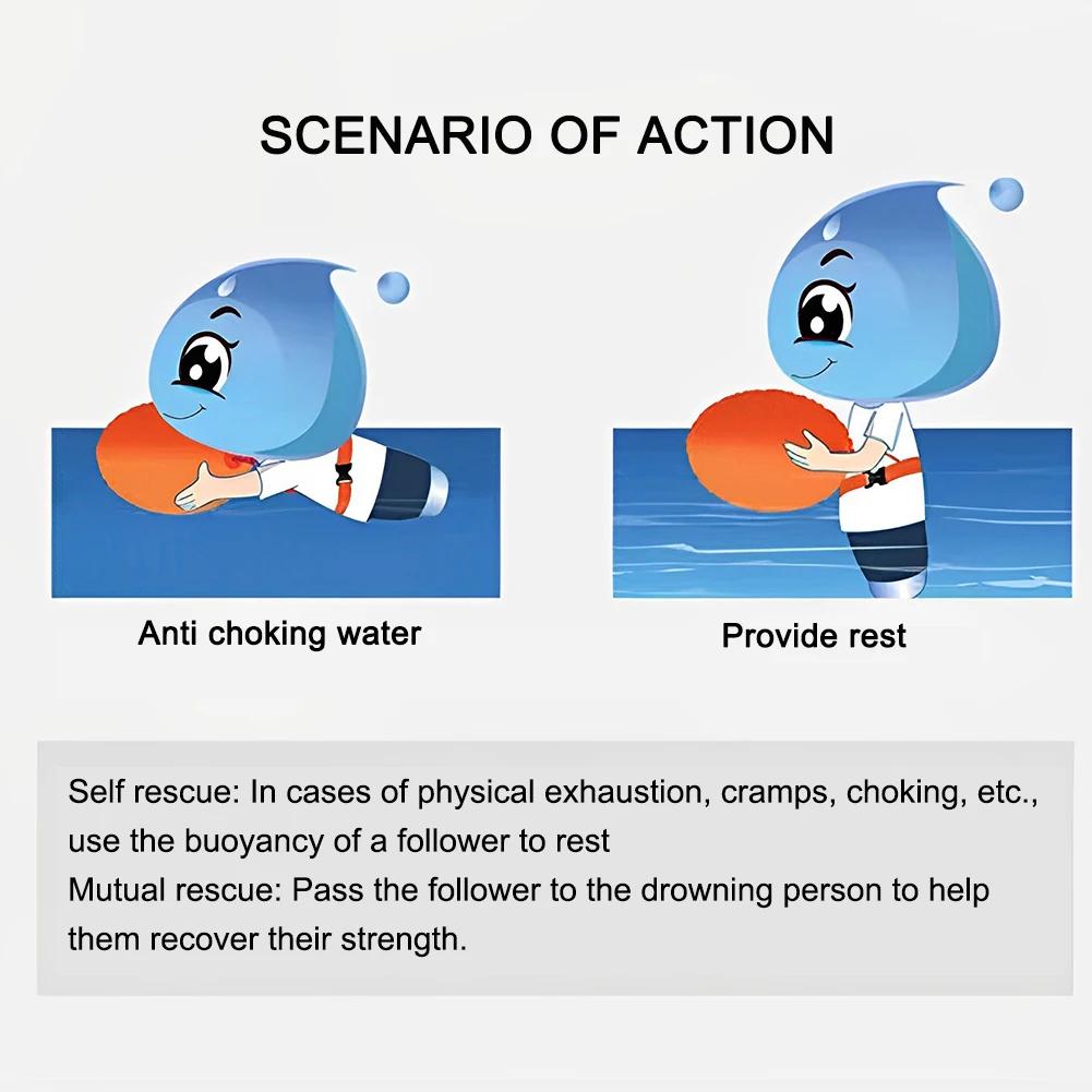 PVC Swim Air Bag Inflatable Ladybug Swimming Buoy Lifebelt Floating Multifunctional with Waist Belt Adjustable for Water Sports