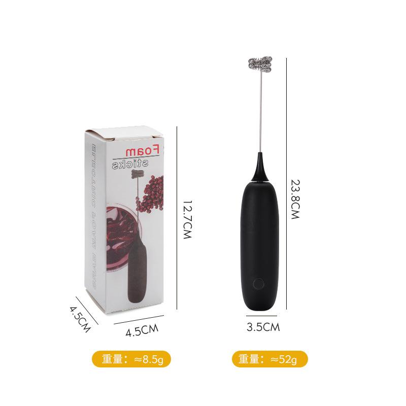 

Мини-электрический блендер для вспенивания молока, беспроводной миксер для взбивания кофе, ручной миксер для взбивания яиц, миксер для взбивания капучино, кухонные инструменты для венчика чёрный