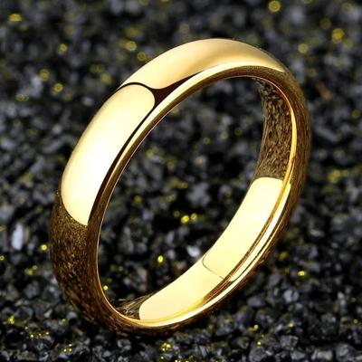 Anillo Curvo Liso de Acero Inoxidable Color Acero 6 mm de Ancho Tipo Geométrico Simple Anillo para Hombre Anillos Dorados para Mujer Joyería
